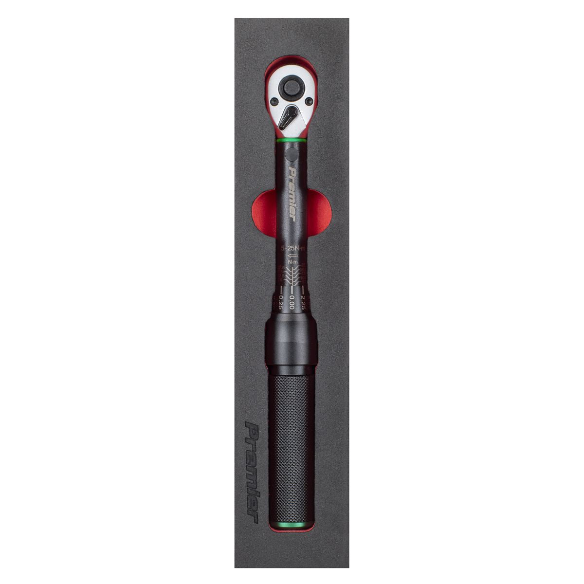 Sealey Premier Torque Wrench Micrometer Style 1/4"Sq Drive Calibrated 5-25Nm