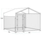 Dellonda 2x2x1.5m Dog Kennel, Galvanised Steel, Roof Cover, Chain Link Fencing DG281
