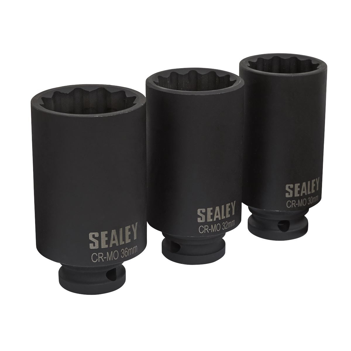 Sealey Impact Hub Nut Socket Set 3pc 12-Point 1/2"Sq Drive SX051
