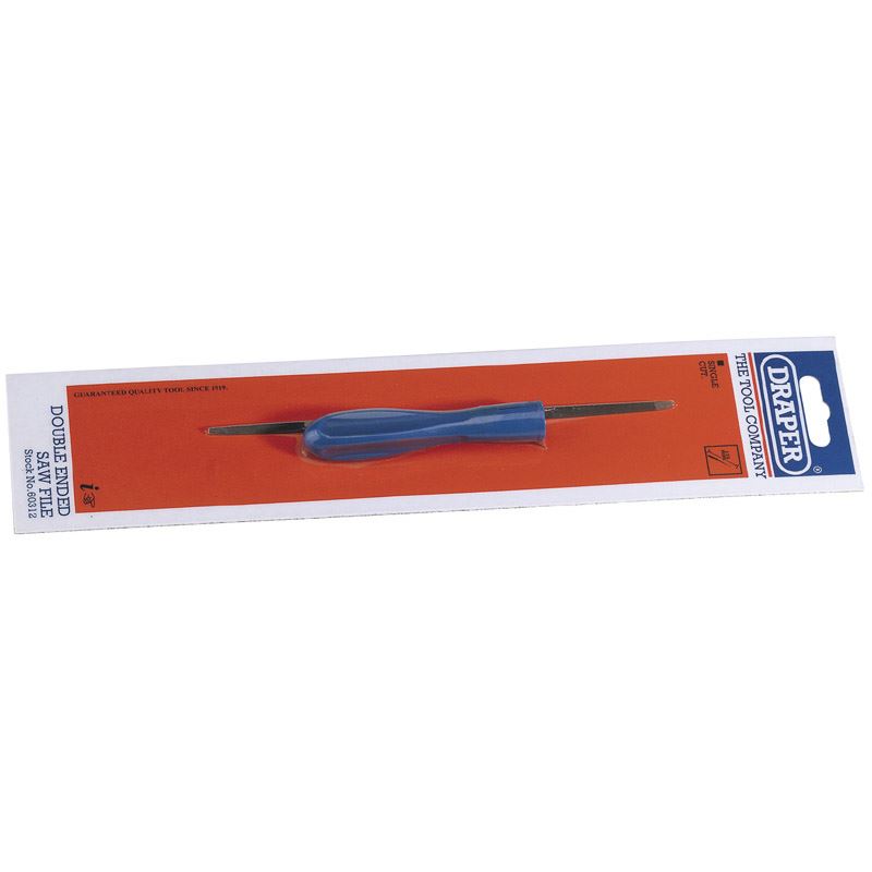 Draper Double Ended Taper Single Slim Cut Saw Sharpening Handle 175 X 6mm File - 60312
