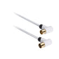 Konig Coax cable 100 dB coax male angled to female angled 5m white - CSBW40010WT50