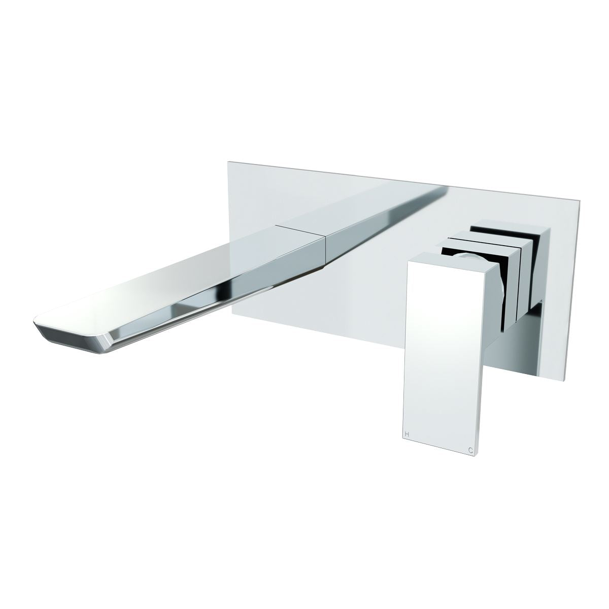 Baridi Wall Mounting Basin Mixer Tap, Square - Chrome DH396