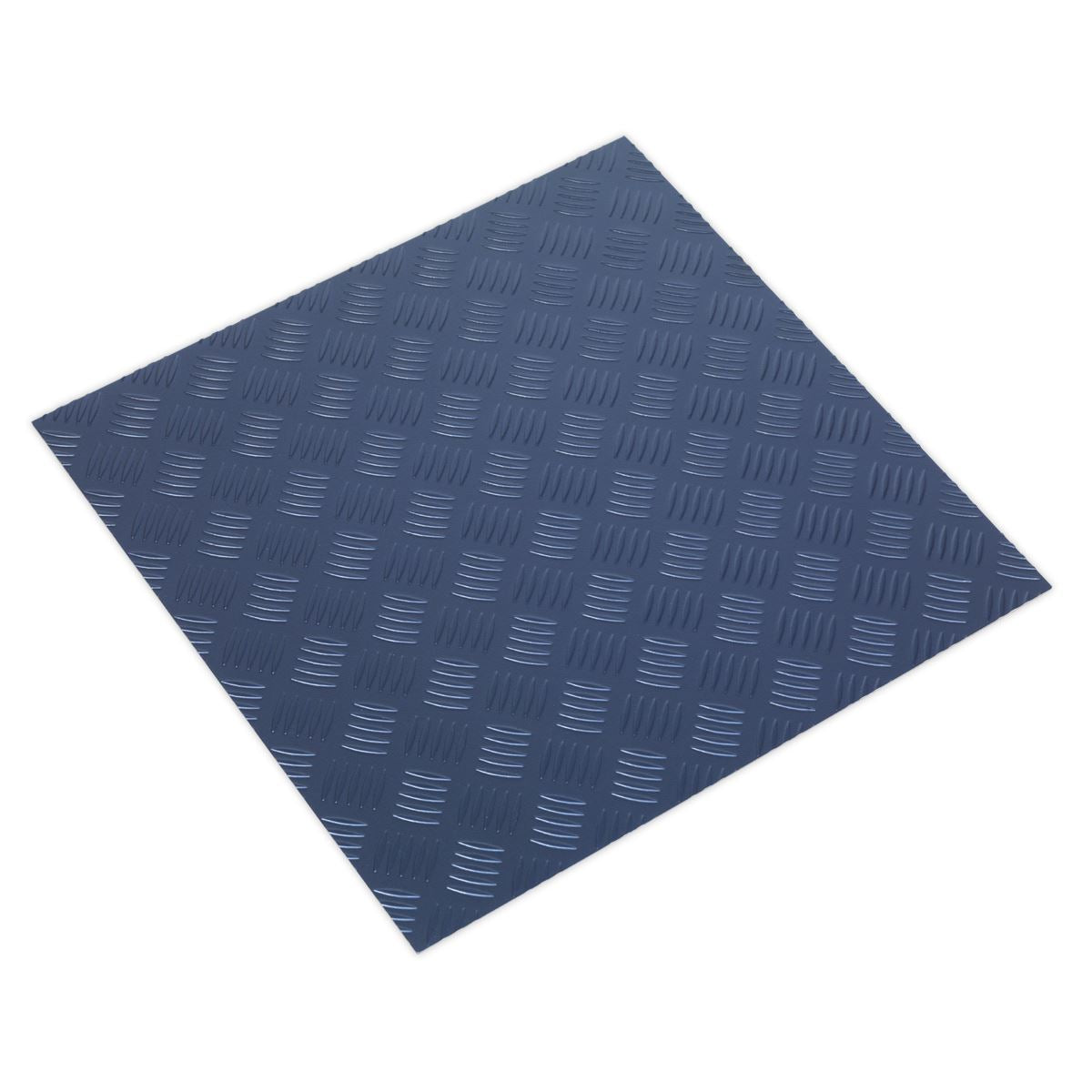 Sealey Vinyl Floor Tile with Peel & Stick Backing -Blue Tread Pk 16 FT1B