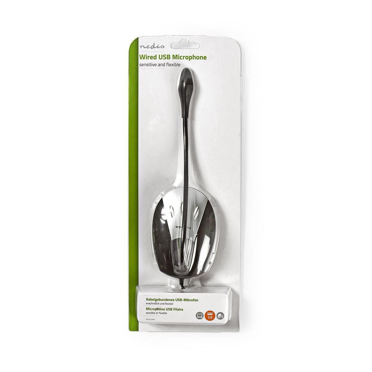 Nedis Wired Microphone USB Black/Grey MICDU100BK