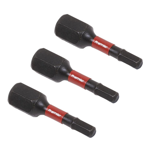 Sealey Premier Hex 3mm Impact Power Tool Bits 25mm - 3pc AK8211