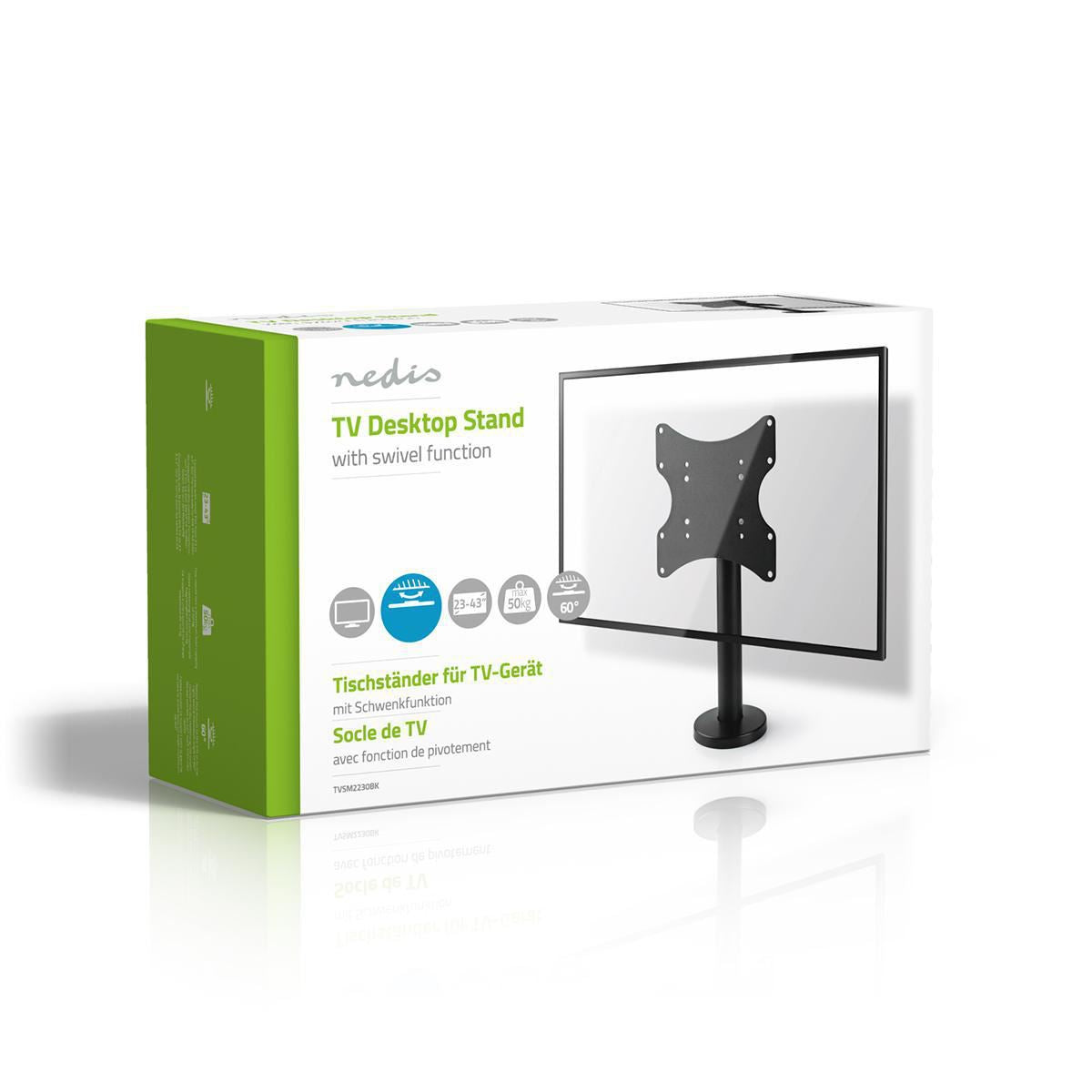 TV Mount Swivel Bolt-Down Desktop 23 to 43" Max. 50 kg +/- 30° Swivel Range