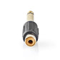 Nedis Mono Audio Adapter 6.35mm Male to RCA Female 10 pieces Black CAGP23935BKG