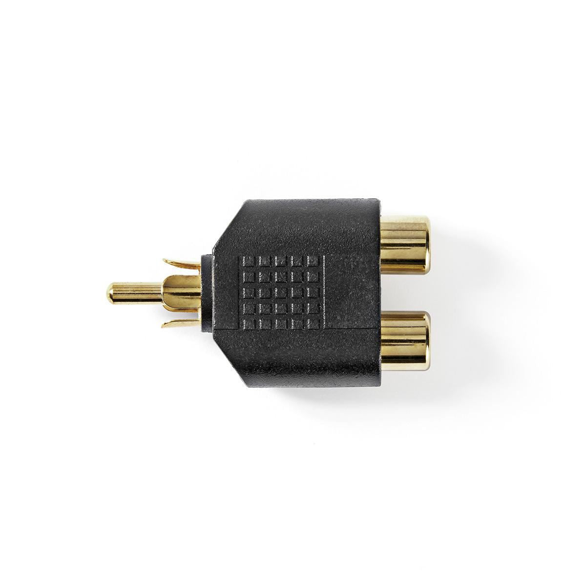 Nedis Subwoofer Adapter RCA Male to 2x RCA Female 10 pieces Black CAGP24940BKG