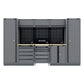 Sealey Superline Black Edition Storage System with Rubber Wood Worktop 3.24m