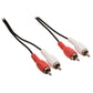 Glaxio Stereo RCA audio cable 2x RCA male to 2x RCA male 3m black - CAGB24200BK30