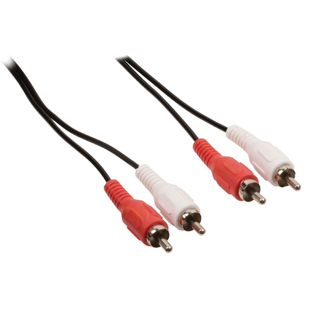 Glaxio Stereo RCA audio cable 2x RCA male to 2x RCA male 3m black - CAGB24200BK30