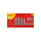 Amtech 15 Piece Hex Bit/Socket Set Long & Short Bits 4mm To 12mm In Storage Case - I8550