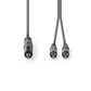 Nedis Stereo Audio Cable 3.5mm Male to 2x RCA Male 1.5m Grey COTH22200GY15