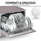 Baridi Compact Tabletop Dishwasher 6 Place Settings, 6 Programmes, Low Noise