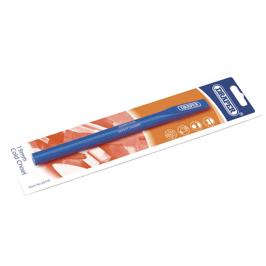 Draper 1x 19x200mm Octagonal Shank Cold Chisel Professional Tool 63739
