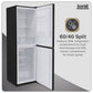 Baridi 50/50 Smart Frost Fridge Freezer 254L Capacity � Black DH329