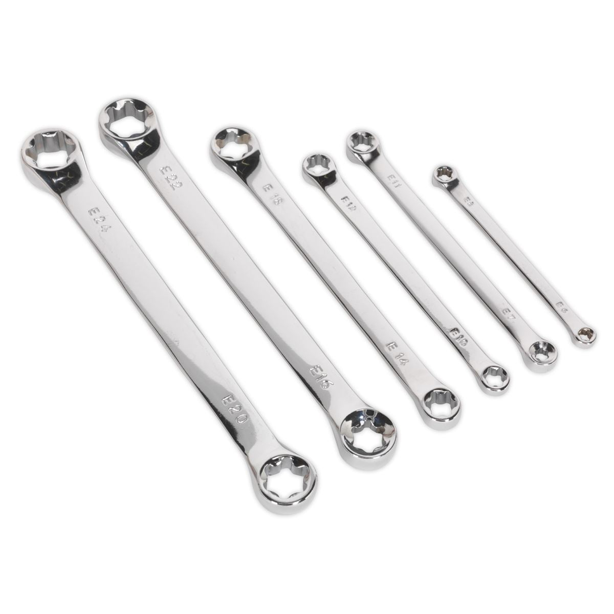 Sealey TRX-Star* Double End Spanner Set 6pc S01107