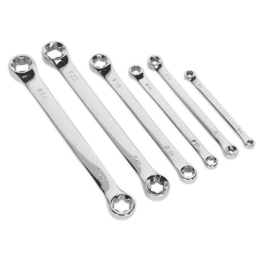 Sealey TRX-Star* Double End Spanner Set 6pc S01107