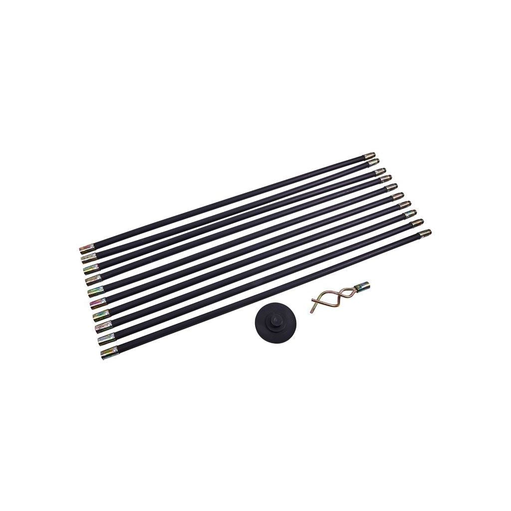 Amtech 12 Piece Drain Rod Set Includes 4" 100mm Rubber Plunger & 50mm Worm Screw - C3250