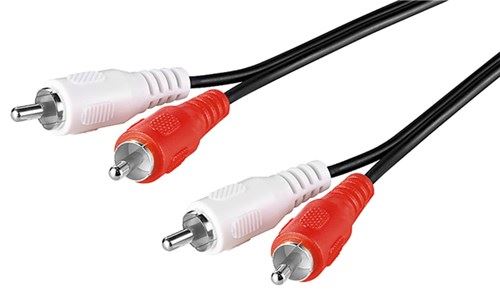 Goobay RCA connection cable 10m 2x RCA male (audio left/right) to 2x RCA male