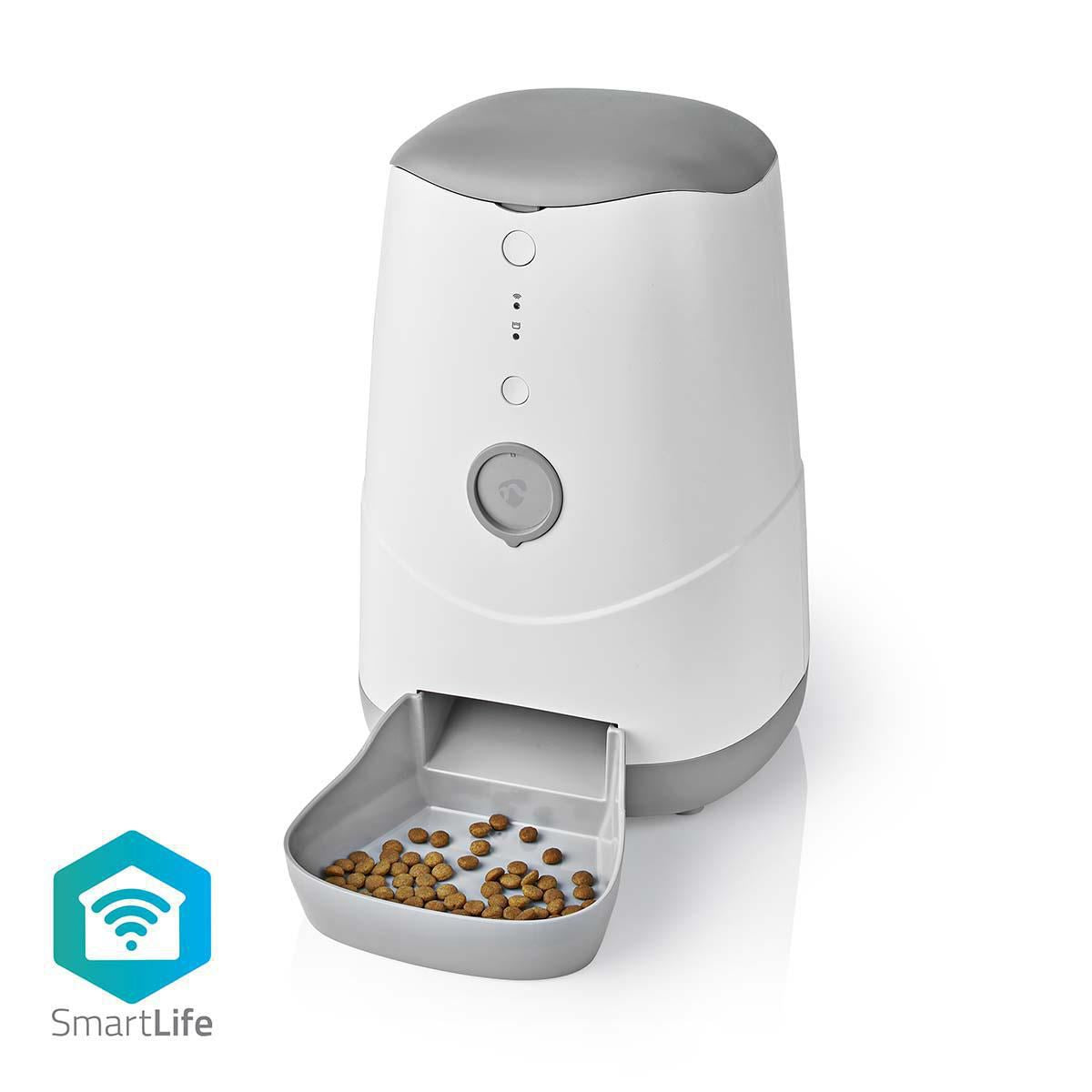 Nedis Wifi Smart Pet Food Dispenser 3.7Ltr Dry Food Store - WIFIPET10CWT