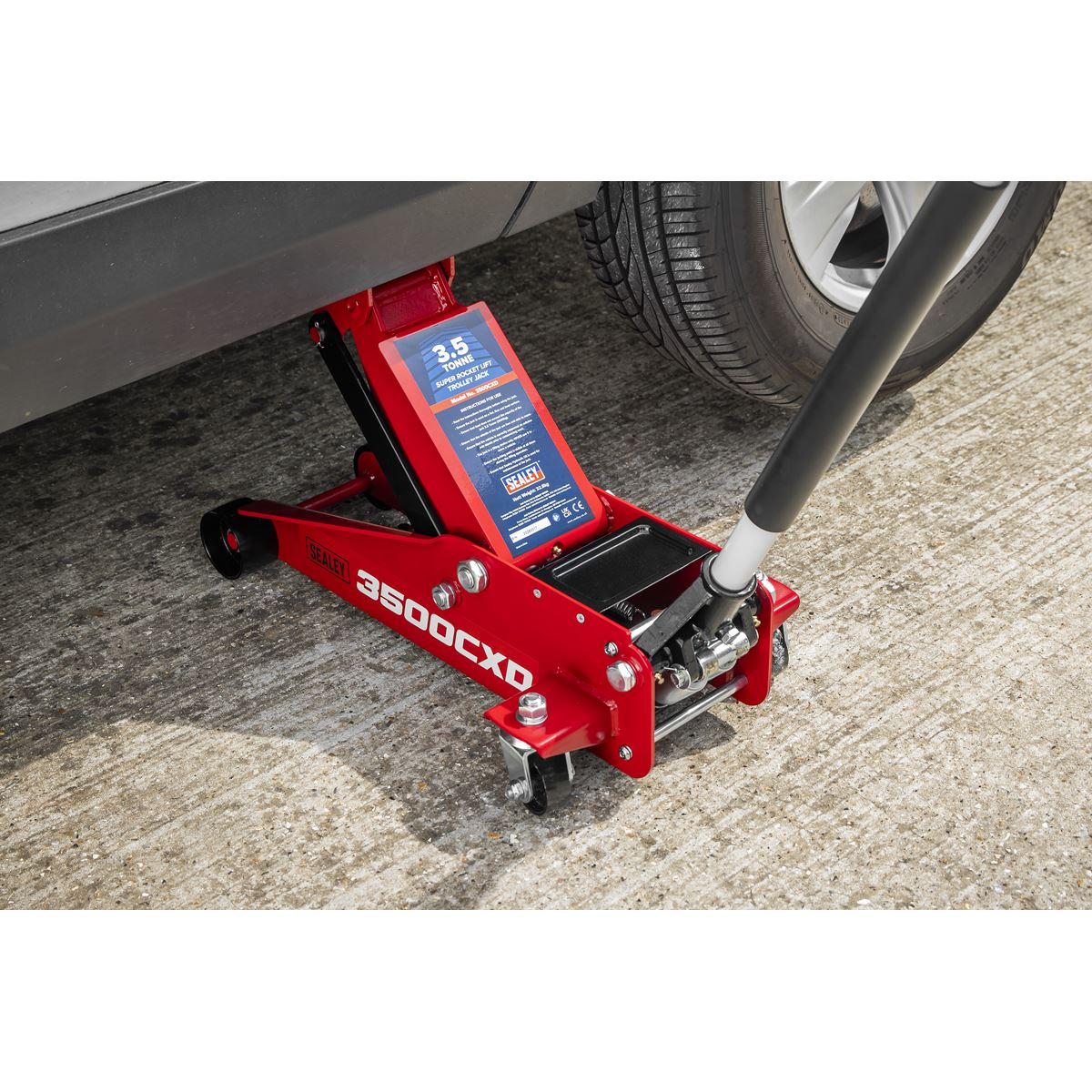 Sealey Trolley Jack with Super Rocket Lift 3.5 Tonne 3500CXD