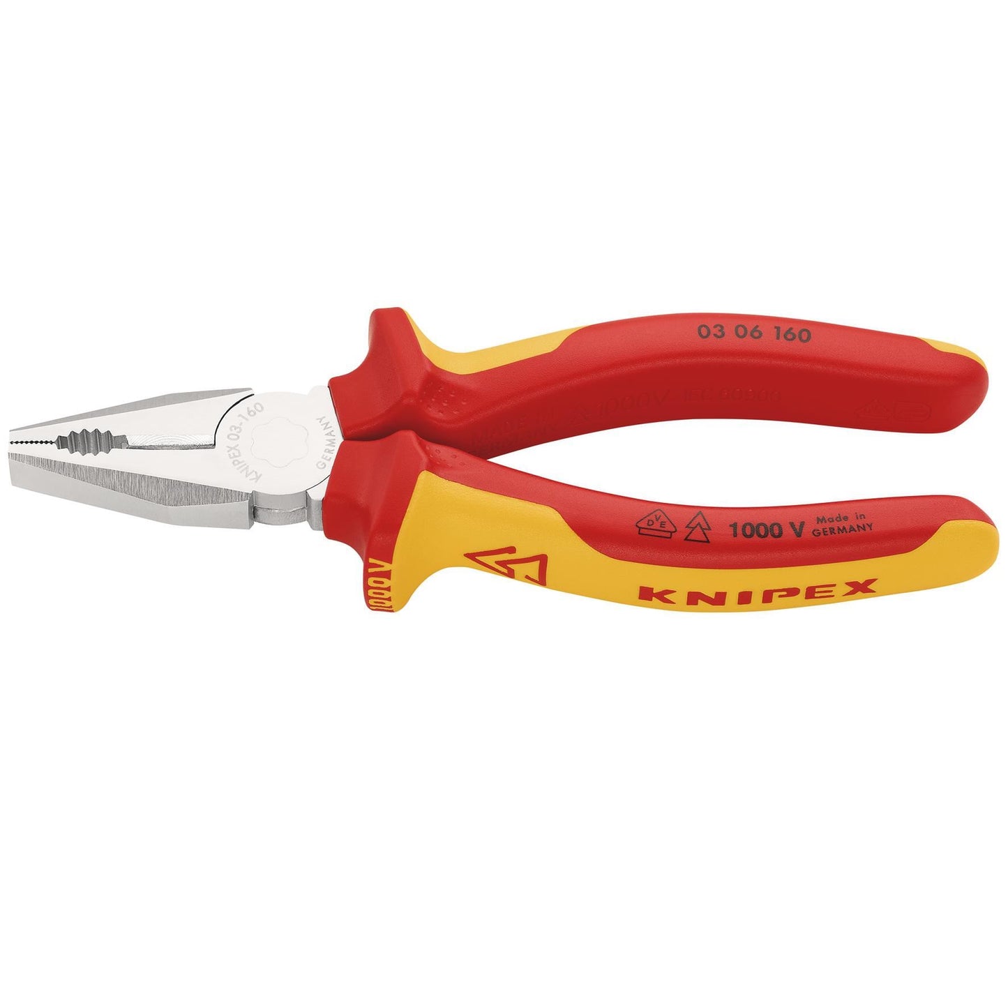 KNIPEX 03 06 160 SB VDE Combination Pliers, 225mm