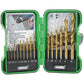 Draper 18549 Titanium Drill Bit Set 15 Piece Nitride Coated HSS Straight Shank