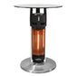 Dellonda Bistro Table with 1200W Heater, 65cm, Black/Stainless Steel DG62