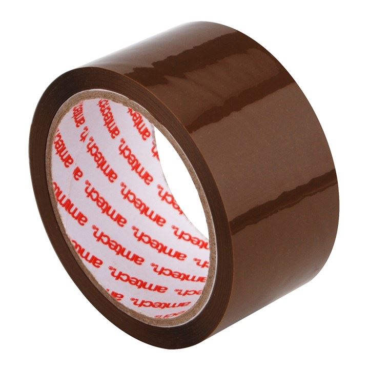 Amtech Roll of brown packing tape (50m x 48mm) - W8220
