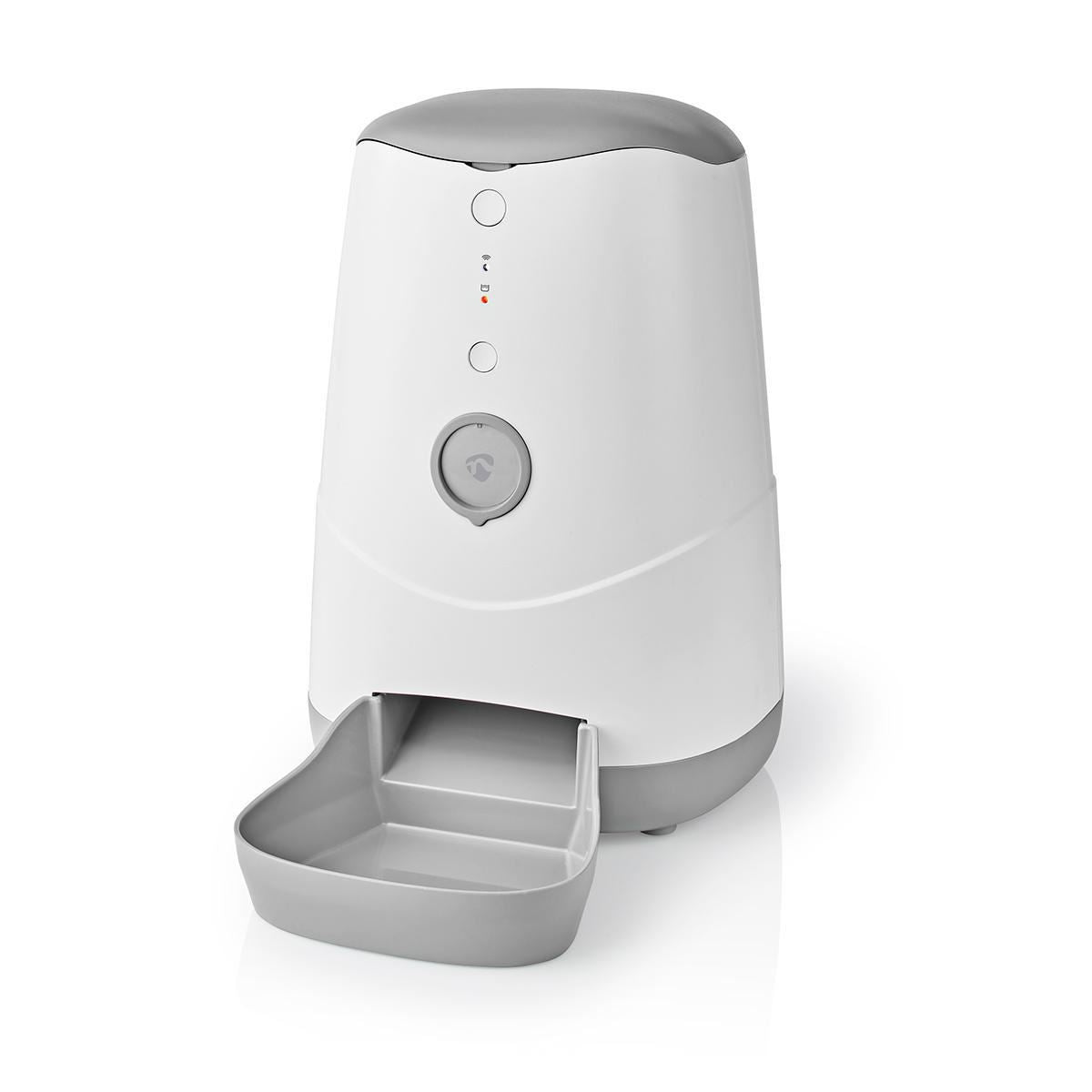 Nedis Wifi Smart Pet Food Dispenser 3.7Ltr Dry Food Store - WIFIPET10CWT