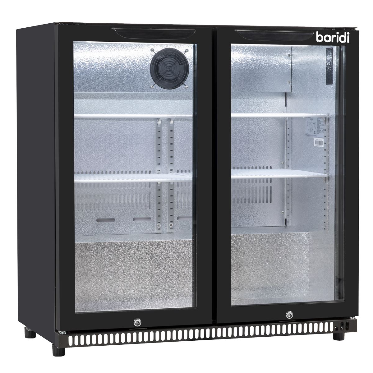Baridi Hinged Double Door, Back Bar Drinks Fridge/Cooler, 190L Capacity DH272