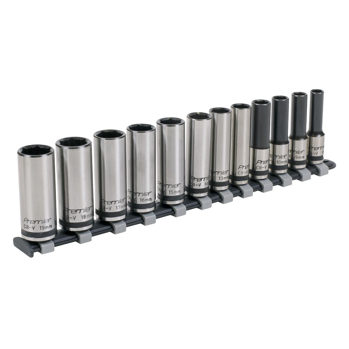 Premier Socket Set 12pc 3/8"Sq Drive Deep Lock-On 6pt Metric - AK2744B