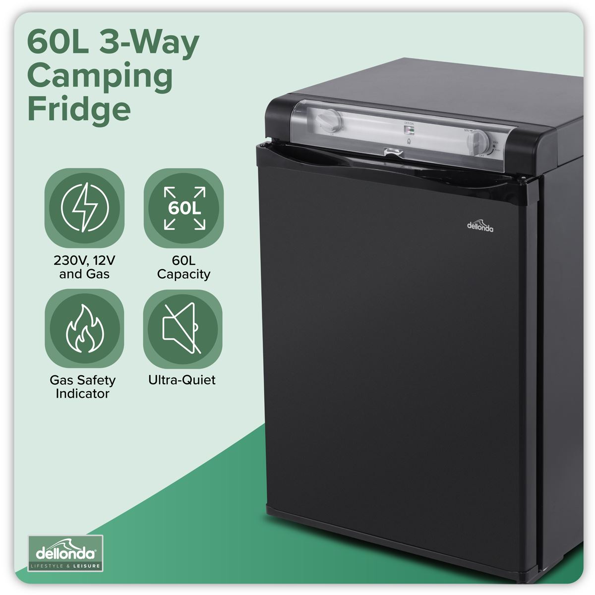 Dellonda 3-Way Fridge 60L DL159