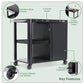 Dellonda BBQ/Plancha Workstation Trolley/Cupboard/Extension Table/Utensil Hooks