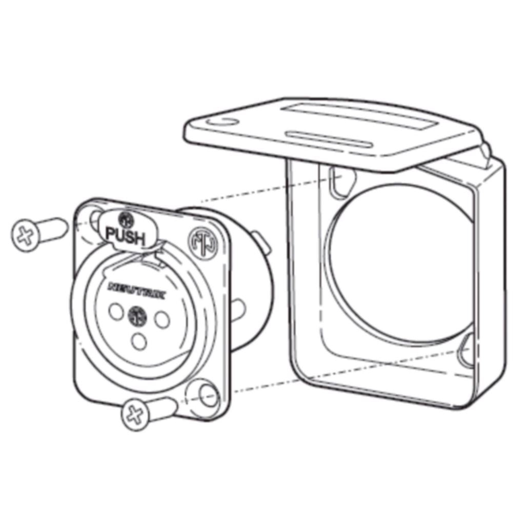 Neutrik Sealing Flap Ip 42 Black Parts - NTR-SCDX