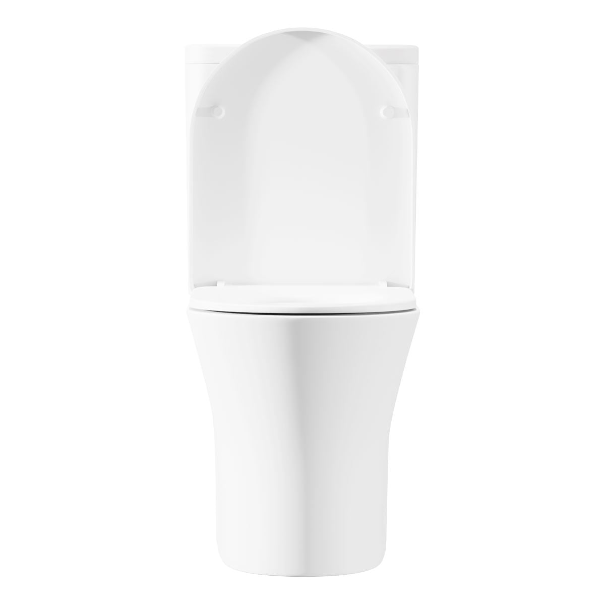 Baridi Close-Coupled Toilet Soft Close Seat, Dual Flush Cistern & Rimless Flush