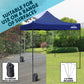 Dellonda Premium 3 x 3m Pop-Up Gazebo, PVC Coated, Water Resistant Fabric, Supplied with Carry Bag, Rope, Stakes & Weight Bags - Blue Canopy DG131