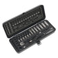 Sealey Socket Set 32pc 1/4"Sq Dr 6pt WallDrive Metric Black Series AK7970