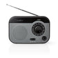 Nedis FM Radio Portable Design AM/FM Battery Powered/Mains Powered Analogue 1.8W - RDFM1340GY