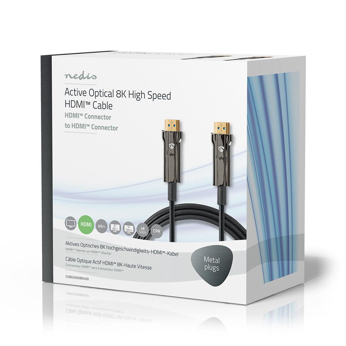 Nedis Ultra High Speed HDMI Cable AOC HDMI Connector to HDMI Connector 40m Black - CVBG3500BK400