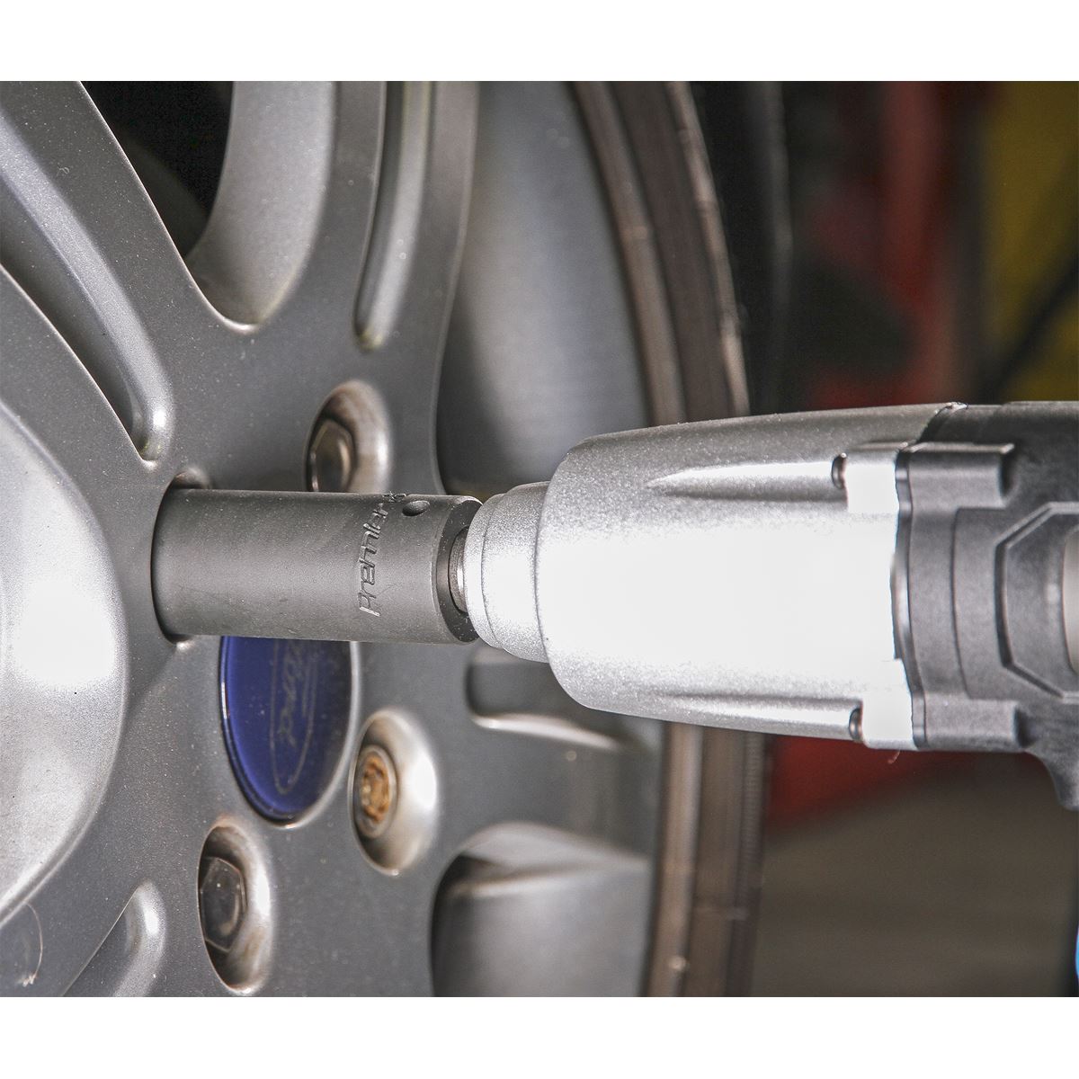 Sealey Impact Socket Set 16pc 1/2"Sq Drive Deep Lock-On 6pt Metric AK5817M