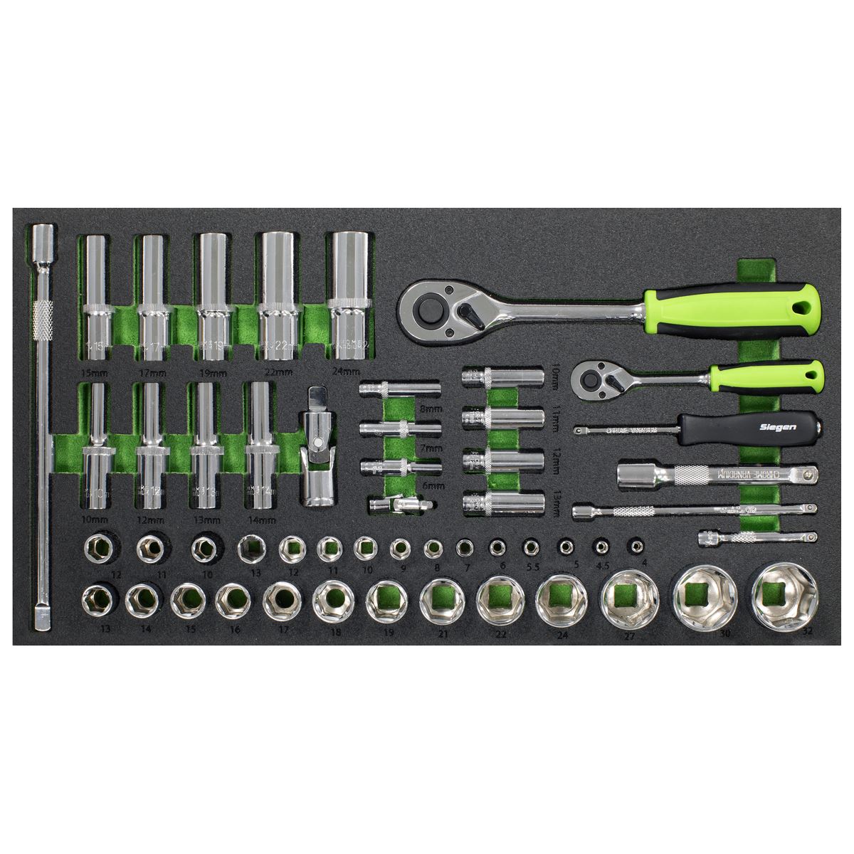 Sealey Siegen Top Chest & Rollcab Combination 6 Drawer & Tool Kit 247pc S01267