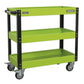 Sealey Workshop Trolley 3-Level Heavy-Duty - Hi-Vis Green CX110HV