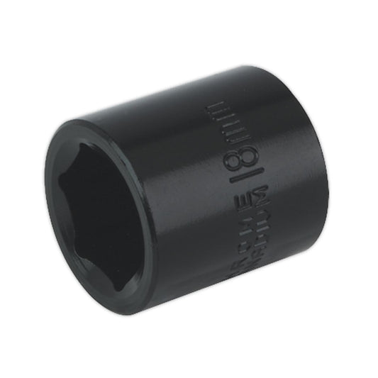 Sealey Impact Socket 18mm 3/8"Sq Drive IS3818