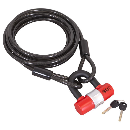 Sealey Motorcycle Cable Lock 5m SHGCL5