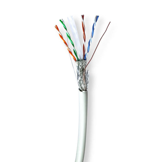 Nedis Network Cable Roll CAT6 Solid S/FTP Bare Copper 100m Indoor Round LSZH