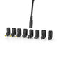 Nedis Notebook Adapter Universal 8 Connectors 45W Output 9.5V to 20V/3 A (Max.) - NBAU4501FBK