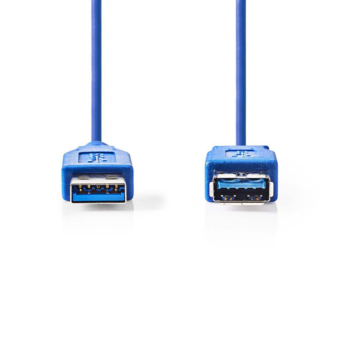 Nedis USB 3.0 Cable A Male to A Female 2m Blue CCGP61010BU20