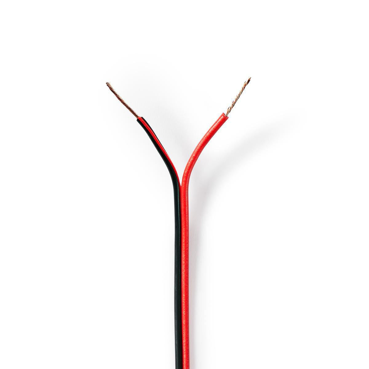 Nedis Speaker Cable 2x 0.50 mm2 100m Wrap |Black/Red - CAGW0500BK1000